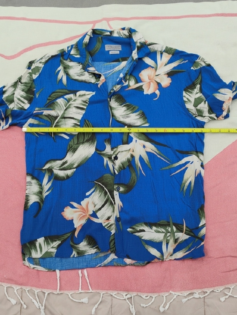 Zara Man Floral Shirt Medium Or Small - Picture 4 of 12